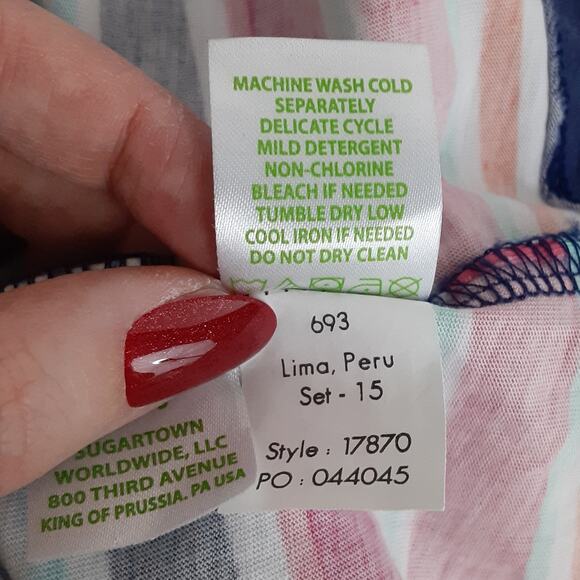 Lilly Pulitzer Beacon T Shirt Dress Pima Cotton Little Fish Chase Bomber Blue S - Picture 5 of 8